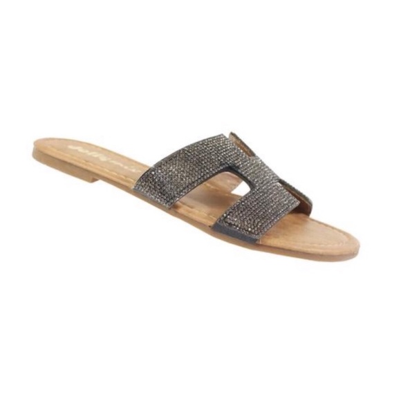 LAST 1โผ๏ธ Black H sparkle slides! ๐ค๐ค - Picture 2 of 2